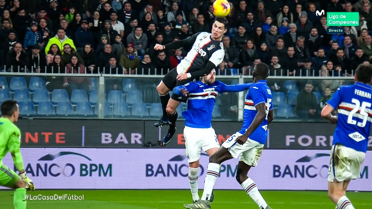 Cristiano Ronaldo mencetak gol saat Juventus jumpa Sampdoria. (internet)