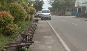 Drainase di salah satu sudut di Kota Ranai. (fatur/haluankepri.com)