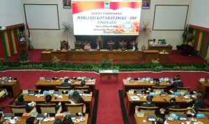 Suasana Sidang Paripurna Istimewa DPRD Kota Batam dalam rangka Hari Jadi ke-190 Kota Batam tahun 2019. (damri/haluankepri.com)