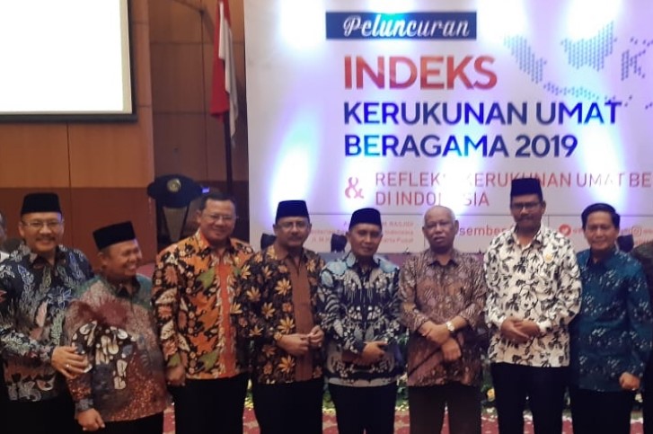 Kakanwil Kemenag Provinsi Kepri, Dr. Drs. H. Mukhlisuddin, SH, MA (dua kiri) menghadiri Rakornas BWI di Hotel Aryaduta Jakarta, Selasa (10-12-2019) (istimewa).