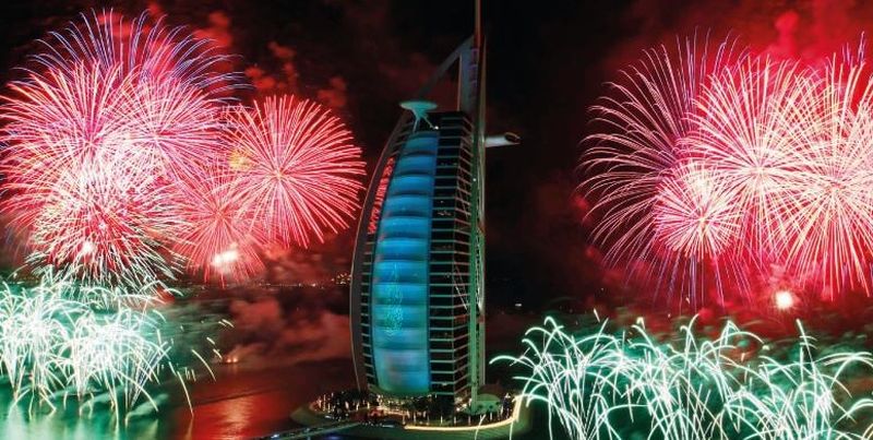 Kembang api di Dubai. (internet)